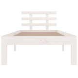 Bed Frame without Mattress White Solid Wood 90x200 cm 814740