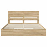 Storage Bed with Drawer Sonoma Oak 180 x 200 cm Engineered Wood 3411879