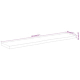 Wall Shelf 120x20x3.8 cm Rectangular Solid Wood Acacia Live Edge 370278