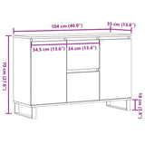 Sideboard Old Wood 101.5x35x70 cm Engineered Wood 857268