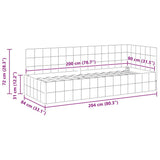 Corner Bed Frame with Headboard Black 80 cm x 200 cm Velvet 42016373