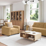 Sofa Set with Cushion 3 pcs Brown 221 x 78 x 80 cm Velvet 3324646
