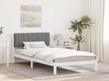 Bed Frame with Upholstered Headboard Light Grey 90 x 190 cm 878088