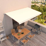 Manual Retractable Awning 500x300 cm Cream 3068937