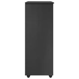 Rolling Cabinet Grey 53 x 39 x 103 cm Solid Pine Wood 42028370
