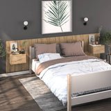 Wall-mounted Bedside Cabinets 2 pcs Sonoma Oak 810978