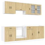 ZNTS 8 Piece Kitchen Cabinet Set Kalmar Sonoma Oak Engineered Wood 3314844