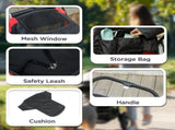 Easy Folding Pet Stroller for Large Dogs with 4 Big Wheels, Shock Absorb Frame, Safety Leashes, T3398P349609