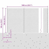 Fence and Post Grey 1.4 x 10 m Steel 3336262