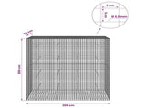 Gabion with 3.5 mm Wire and 5x5 cm Mesh 200x50x200 cm 3462382