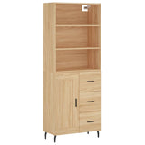 Highboard Sonoma Oak 69.5x34x180 cm Engineered Wood 3190040