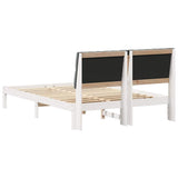 Bed Frame with Upholstered Headboard White 150 x 200 cm 3394397