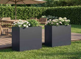 Garden Planter 2 pcs Anthracite 40 x 20 x 40 cm 8005405