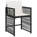 Garden Dining Set 5 pcs Black Poly Rattan 3380771