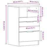 Bedside Cabinet White Engineered Wood 811232