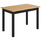 Dining Table EKAI Black 112 x 70 x 76.5 cm Solid Pine Wood 42037007