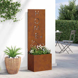 Garden Privacy Screen Rusty 50 x 150 cm Weathering steel 876496