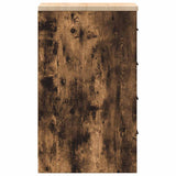 Garage Storage Cabinet Smoked Oak 30x51x85 cm Solid Wood Pine 860584