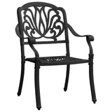 Bistro Set Black Cast aluminium Medium Bistro Set Round 3216323