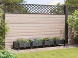 Garden Planter with Wheels Black 160 x 40 x 29 cm PP 3423129