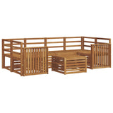 Outdoor Sofa Set 7 pcs Natural Solid Acacia Wood 3374444