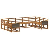 Outdoor Sofa Set 9 pcs Natural Solid Acacia Wood 3385525