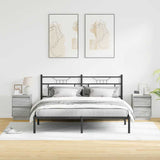 Bedside Cabinet 2 pcs Grey 39 x 34.5 x 50 cm Engineered wood 869621