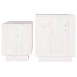 Nesting Coffee Tables 2 pcs White Solid Wood Pine 813526