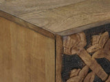 Bathroom Furniture Set with Drawer 5 pcs Brown Solid Mango Wood 3310111