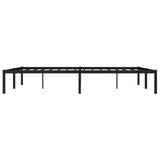 Metal Bed Frame without Mattress Black 160x200cm 373658