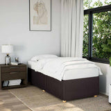 Bed Frame without Mattress Dark Brown 90x190 cm Single Fabric 3284903