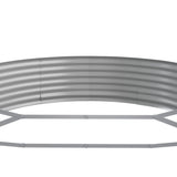 Garden Raised Bed Galvanised Steel 373x140x36 cm Silver 319037