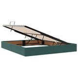 Storage Bed with Mattress Dark Green 180 x 200 cm Velvet 3370115