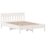 Bed Frame without Mattress White 120x190 cm Small Double Solid Wood Pine 3307024