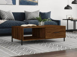 Coffee Table Brown Oak 90x50x40 cm Engineered Wood 829227