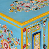 TV Cabinet Blue 110x30x40 cm Solid Wood Mango 353908
