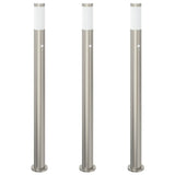 Bollard Lights with Sensor 3pcs 110 cm Stainless Steel IP44 4006010