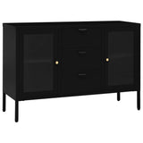 Sideboard Black Steel, tempered glass Medium Sideboard 336076