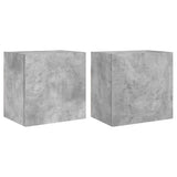 TV Wall Cabinets 2 pcs Concrete Grey 40.5x30x40 cm Engineered Wood 836903