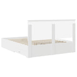 Bed Frame with Headboard White 160 x 200 cm Engineered Wood 3411280