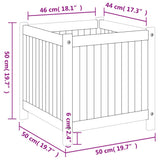 Garden Planter with Liner 50x50x50 cm Solid Wood Acacia 366440