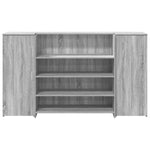Reception Desk Grey Sonoma 180x50x103.5 cm Engineered Wood 3324174