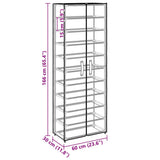 Shoe Rack Grey Non-woven fabric , steel Medium 337259