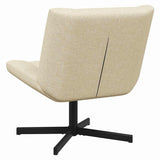 Swivel Chair Cream 63 x 75 x 76 cm Fabric 42007331