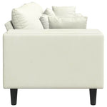 Velvet Sofa with Cushion Cream 208 cm Velvet 3335160