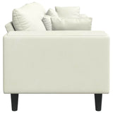 Velvet Sofa with Cushion Cream 208 cm Velvet 3335160