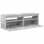 TV Cabinets with LED Lights 2 pcs Concrete Grey 60x35x40 cm 804418