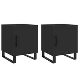 Bedside Cabinets 2 pcs Black 40x40x50 cm Engineered Wood 827615