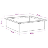 Fire Pit Ring Black 90 x 90 x 25 cm Steel 8012630
