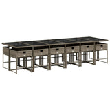 Garden Dining Set Grey, Dark Grey 3211304